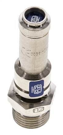 G 1/2'' Nickel-plated Brass Pre-Set Safety Valve 9.8 bar (142.14 psi) DN 8