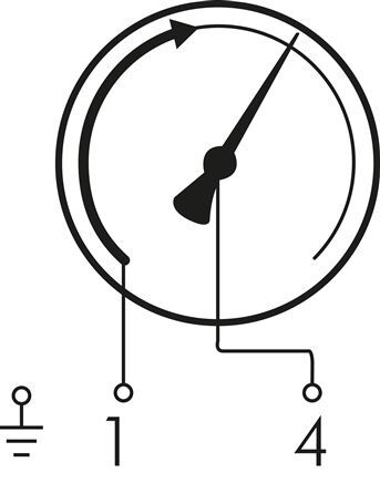 Contact Pressure Gauge NC 0..2.5bar (36psi) Stainless Steel 100mm Class 1 Below Connection