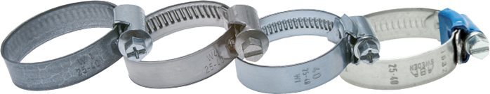 140 - 160 mm Hose Clamp with a Galvanised Steel 12 mm band - Ideal [2 Pieces]