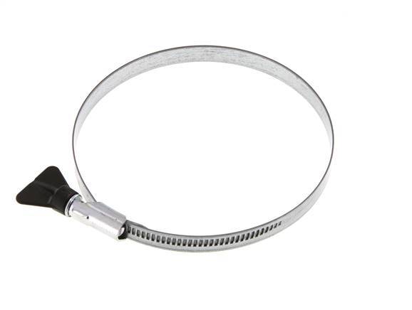 110 - 130 mm Hose Clamp with a Galvanised Steel 12 mm band With Butterfly Handle - Norma [2 Pieces]