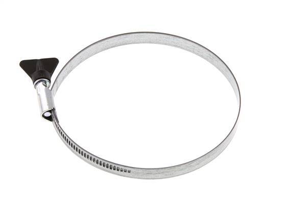 110 - 130 mm Hose Clamp with a Galvanised Steel 12 mm band With Butterfly Handle - Norma [2 Pieces]