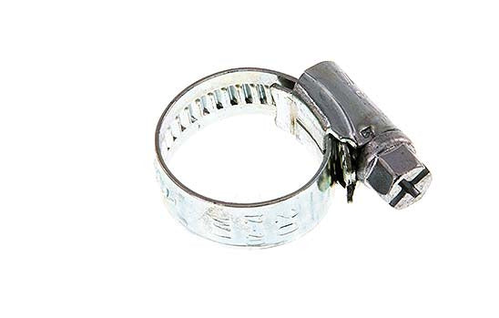 16 - 25 mm Hose Clamp with a Galvanised Steel 9 mm band - Ideal [10 Pieces]
