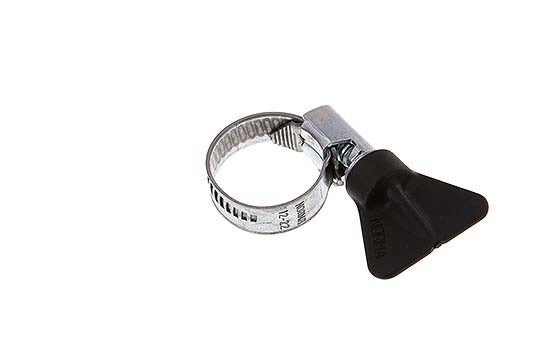 16 - 27 mm Hose Clamp with a Galvanised Steel 9 mm band With Butterfly Handle - Norma [5 Pieces]