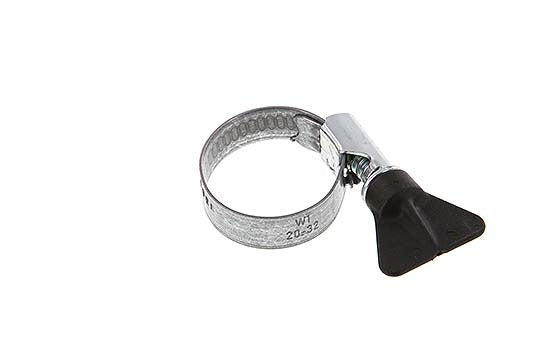 25 - 40 mm Hose Clamp with a Galvanised Steel 12 mm band With Butterfly Handle - Norma [5 Pieces]