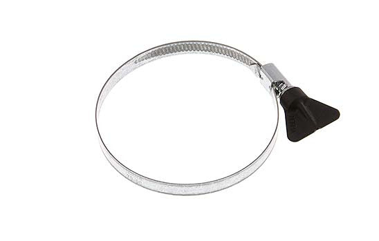 60 - 80 mm Hose Clamp with a Galvanised Steel 9 mm band With Butterfly Handle - Norma [5 Pieces]