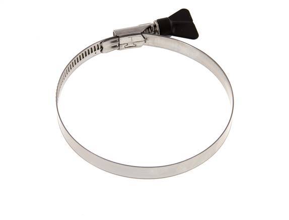 90 - 110 mm Hose Clamp with a Stainless Steel 304 12 mm band With Butterfly Handle - Norma