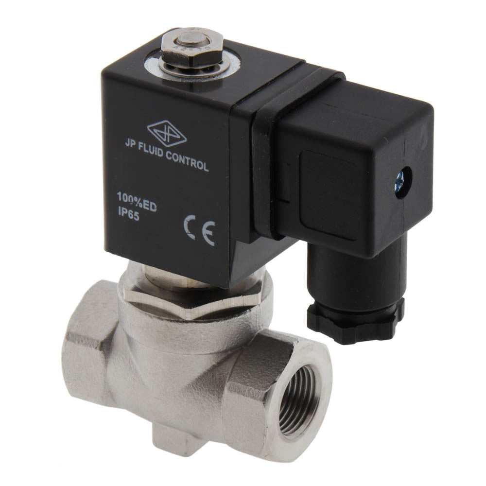 Solenoid Valve ST-SA 3/8'' stainless steel FKM 0-10bar 12V DC