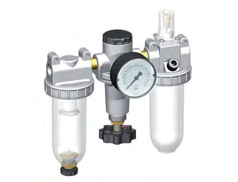 FRL 3-Part G1/4'' 600 l/min 0.5-10.0bar/7-145psi Semi-Auto Polycarbonate Standard 1