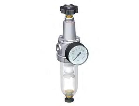 Filter-Regulator G3/8'' 900 l/min 0.5-16.0bar/7-232psi Semi-Auto Protective Cage Polycarbonate Standard 1