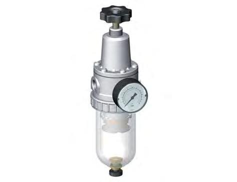 Filter-Regulator G3/8'' 1500 l/min 0.2-6.0bar/3-87psi Semi-Auto Protective Cage Polycarbonate Standard 2