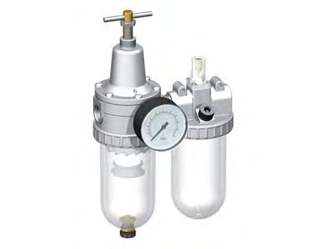 FRL 2-Part G1/2'' 2100 l/min 0.5-10.0bar/7-145psi Semi-Auto Metal Standard 3