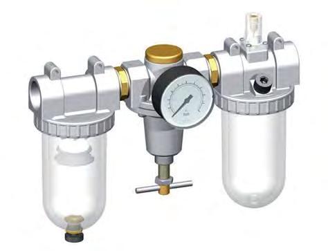 FRL 3-Part G1'' 3200 l/min 0.5-10.0bar/7-145psi Semi-Auto Metal Standard 3