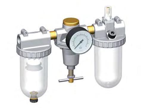 FRL 3-Part G1/2'' 3200 l/min 0.5-16.0bar/7-232psi Auto Polycarbonate Standard 3