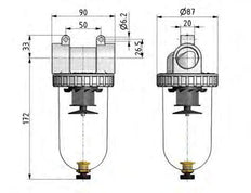Filter 5microns G1'' 4000 l/min Auto Metal Standard 3