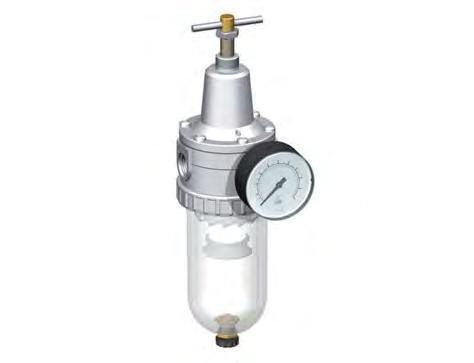 Filter-Regulator G1/2'' 3000 l/min 0.5-16.0bar/7-232psi Semi-Auto Protective Cage Polycarbonate Standard 3