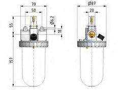 Lubricator G1/2'' Protective Cage Polycarbonate Standard 3