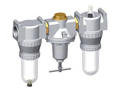 FRL 3-Part G1 1/4'' 4900 l/min 0.5-10.0bar/7-145psi Semi-Auto Protective Cage Polycarbonate Standard 5