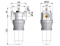 Lubricator G1 1/2'' Metal Standard 5