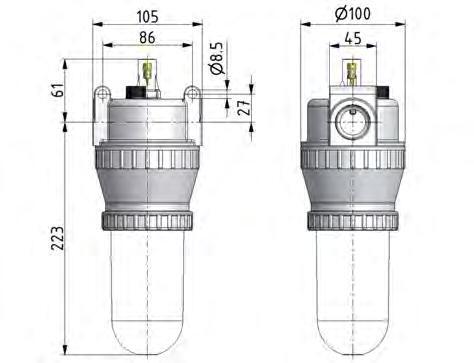Lubricator G3/4'' Polycarbonate Standard 5