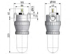 Lubricator G3/4'' Polycarbonate Standard 5