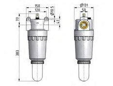 Lubricator G1 1/4'' Protective Cage Polycarbonate Standard 8