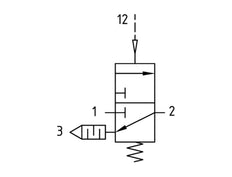 3/2 Valve G1 Pneumatic Operated 12500 l/min Multifix 4