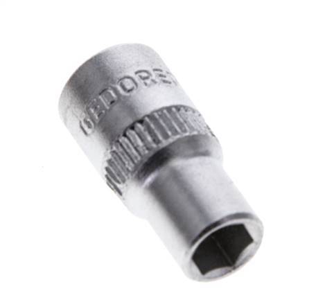 1/4" Gedore Socket Insert for 6 mm External Hexagon Bolts