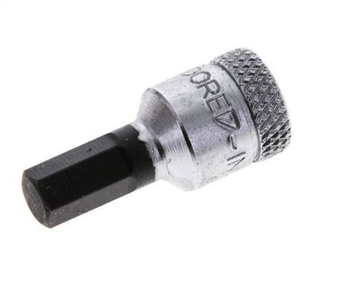 1/4" Gedore 28mm Long Pin Socket Insert for 6 mm Hexagonal Socket Screws