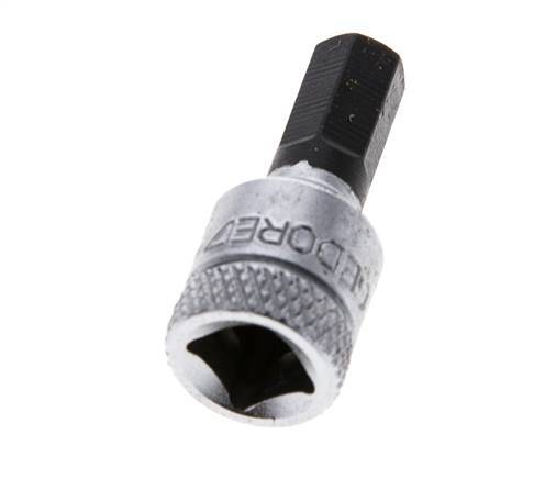 1/4" Gedore 28mm Long Pin Socket Insert for 6 mm Hexagonal Socket Screws