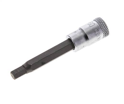 1/4" Gedore 60mm Long Pin Socket Insert for 5 mm Hexagonal Socket Screws