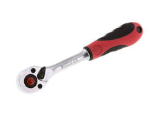 1/4" Gedore Red Ratchet With Switch Lever And Lock-Release Button