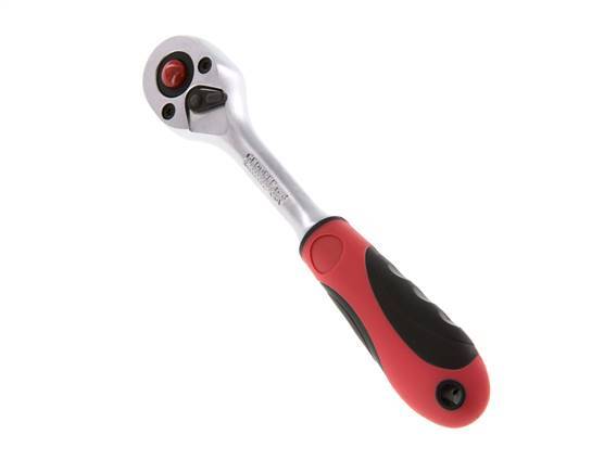 1/4" Gedore Red Ratchet With Switch Lever And Lock-Release Button