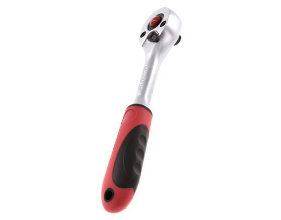 1/4" Gedore Red Ratchet With Switch Lever And Lock-Release Button