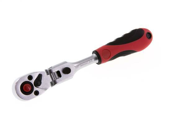 1/4" Gedore Red 180 Degrees Pivoting Head And Switch Lever