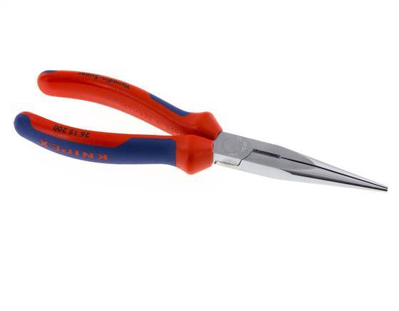 Knipex Straight Needle Nose Pliers 200 mm 2-component Handles