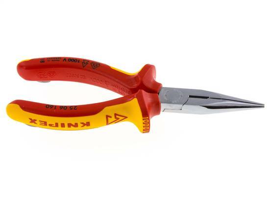Knipex Straight Needle Nose Pliers 160 mm VDE Tested Up To 1000V