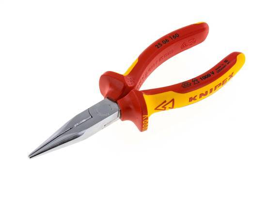 Knipex Straight Needle Nose Pliers 160 mm VDE Tested Up To 1000V