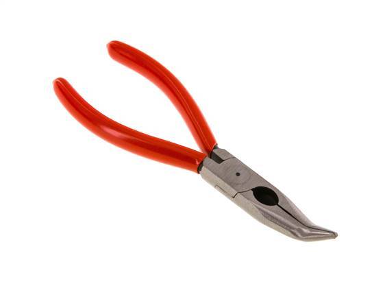 Knipex Angled Needle Nose Pliers 160 mm Plastic-coated Handles
