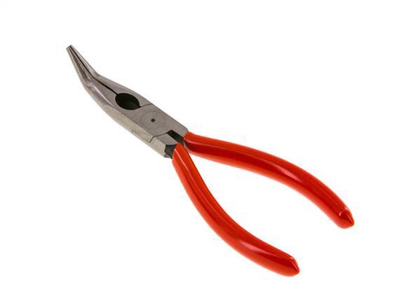 Knipex Angled Needle Nose Pliers 160 mm Plastic-coated Handles