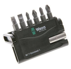 Wera 7-Piece Slotted/Phillips/Pozidriv Bit Assortment