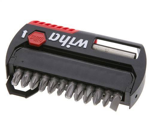 Wiha 13-Piece Slotted/Phillips/Pozidriv Bit Assortment With Bit Holder