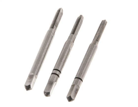 3-Piece Hand Thread Tap M 3x0.50 Standard Thread (DIN 352)