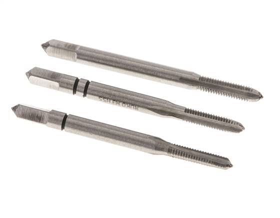 3-Piece Hand Thread Tap M 3x0.50 Standard Thread (DIN 352)