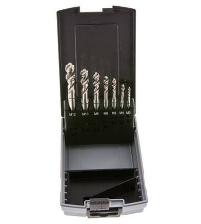 7-Piece Machine M3-M12 Thread Tapping Set HSS-E Blind Hole