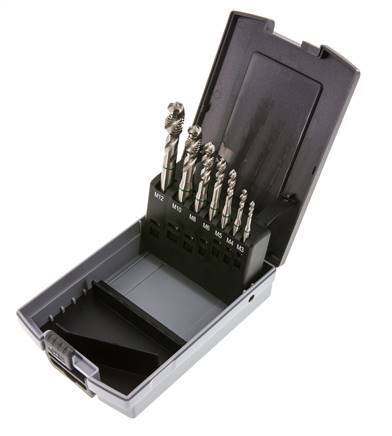 7-Piece Machine M3-M12 Thread Tapping Set HSS-E Blind Hole