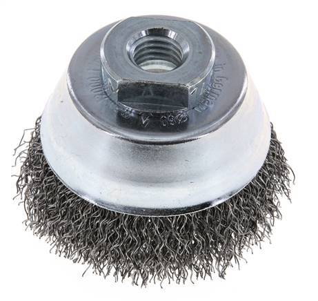 Cup Brush 65 mm (M 14X2) Steel Wire 0.35 mm (Corrugated)