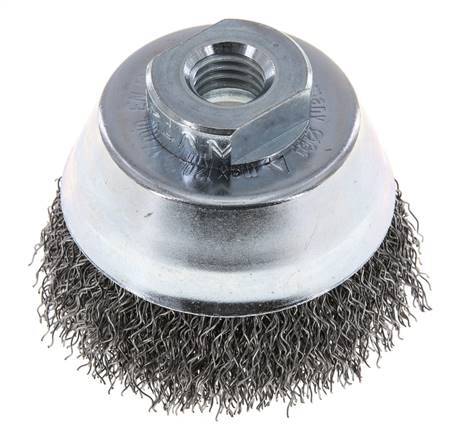 Cup Brush 65 mm (M 14X2) Steel Wire 0.35 mm (Corrugated)