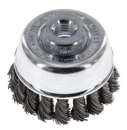 Cup Brush 65 mm (M 14X2) Steel Wire 0.5 mm (18xBraided)
