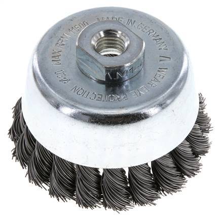 Cup Brush 90 mm (M 14X2) Steel Wire 0.5 mm (20xBraided)