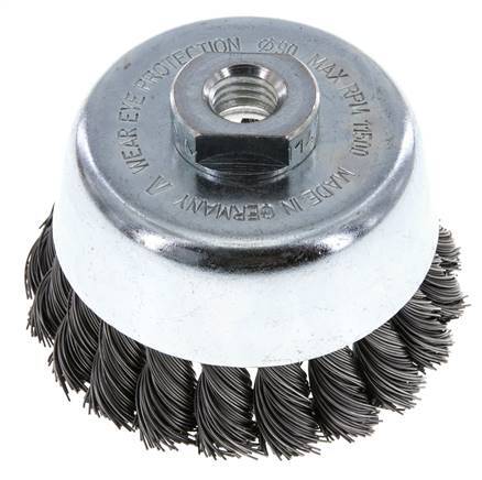 Cup Brush 90 mm (M 14X2) Steel Wire 0.5 mm (20xBraided)